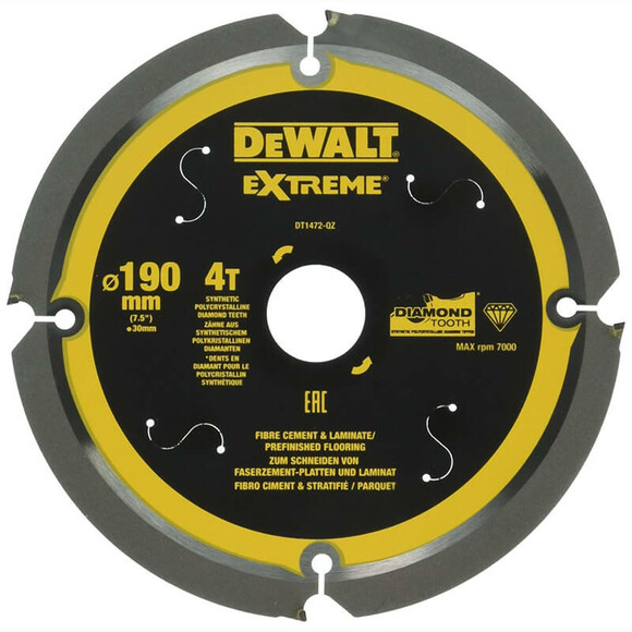 Диск пильний DeWALT 190х30 мм (DT1472)