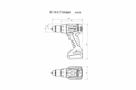Акумуляторний дриль-шурупокрут Metabo BS 14.4 LT Compact (602100510) фото 7