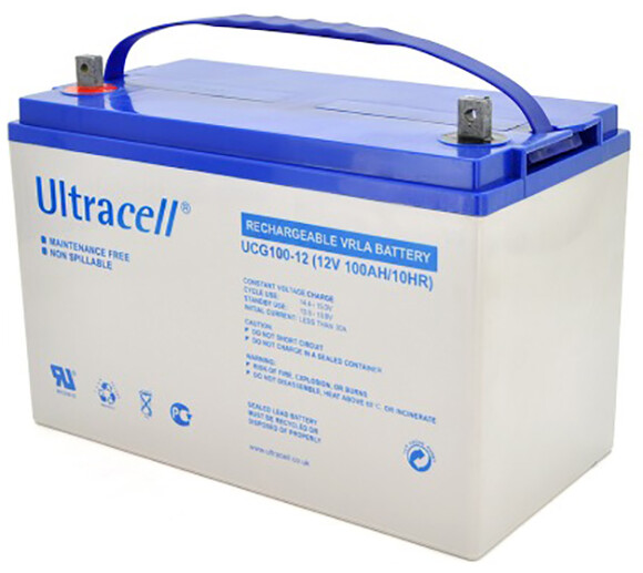 Аккумуляторная батарея Ultracell UCG100-12 GEL Q1/48 12V 100 Ah (White) (28065)