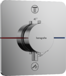 Термостат Hansgrohe ShowerSelect Comfort Q 15583000 для 2х споживачів, прихований монтаж, хром