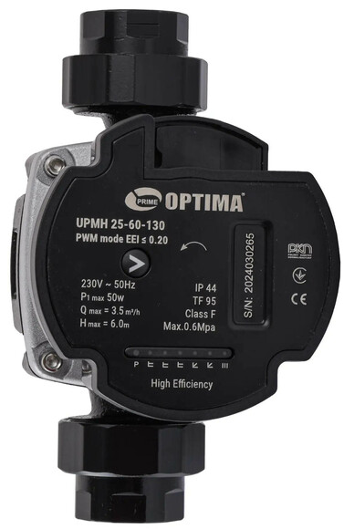 Циркуляційний насос Optima PRIME UPMH 25-60AUTO (27869) фото 2