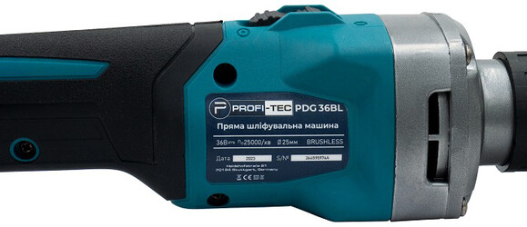 Аккумуляторная прямая шлифмашина PROFI-TEC PDG36BL (006739) изображение 2