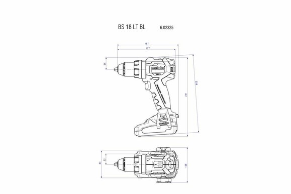 Акумуляторний дриль-шурупокрут Metabo BS 18 LT BL (602325670) фото 7
