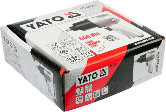Гайковерт пневматический ударный Yato YT-09511 изображение 4