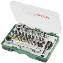 Набор бит Bosch 27 шт + ключ-трещотка (2607017160)
