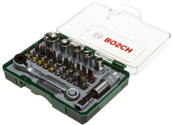Набор бит Bosch 27 шт + ключ-трещотка (2607017160) изображение 3