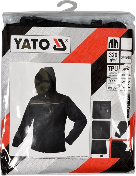 Куртка SoftShell с капюшоном Yato YT-79550 размер S изображение 8