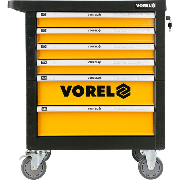 Инструментальная тележка с набором инструмента VOREL 177 шт CrV (58540)