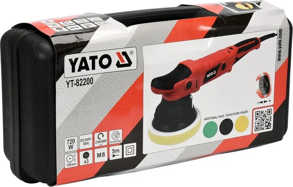 Эксцентриковая полировальная машина Yato (YT-82200) изображение 4