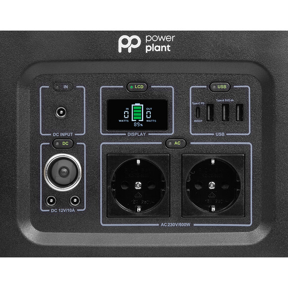 Зарядная станция PowerPlant PB930722 (622 Вт·ч / 600 Вт) изображение 5