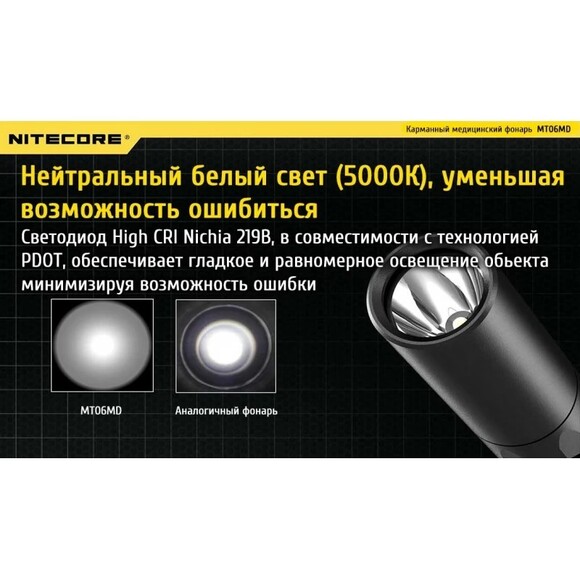 Діагностичний ліхтар Nitecore MT06MD (6-1154-md) фото 13
