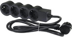 Подовжувач Legrand стандарт 4хSchuko, 16 А, з кабелем 1.5 м, чорний (694553)