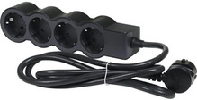 Удлинитель Legrand стандарт 4хSchuko, 16 А, с кабелем 1.5 м, черный (694553)