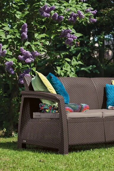 Диван садовый Keter Corfu Love Seat Max, коричневый (223207) изображение 4