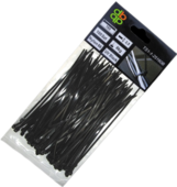 Стяжки кабельні пластикові роз'ємні Bradas 7.6x250 мм, UV BLACK (TS1276250B)