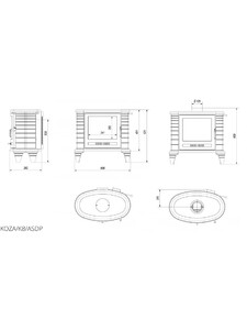 Чавунна піч Kratki KOZA K8 ASDP (KOZA/K8/ASDP) фото 3