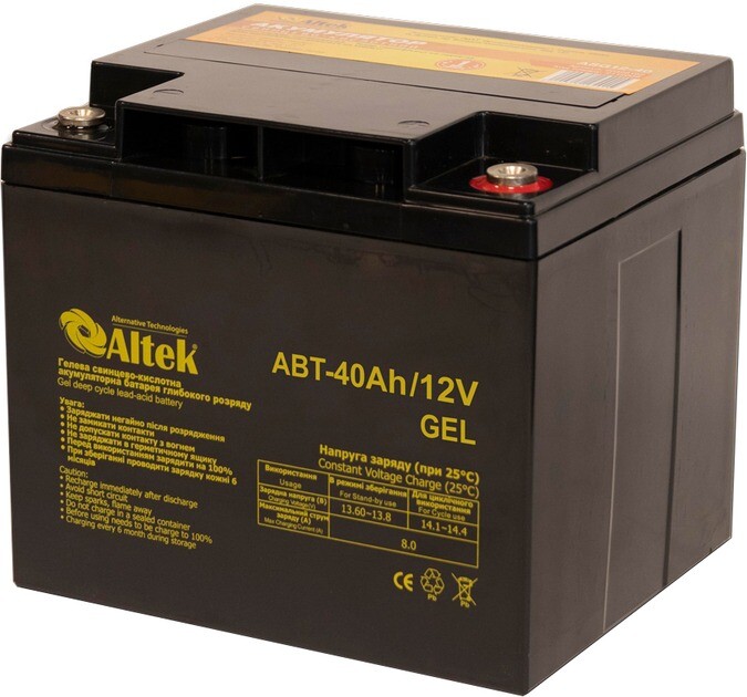 

Аккумулятор ALTEK ABT-40-12-GEL (2114219)