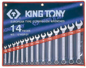 Набір ключів KING TONY 14 одиниць, дюймових (1214SR01)