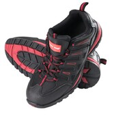 Кросівки робочі шкіряні Lahti Pro р.45 захист підошви і носка чорно-червоні (L3040245)