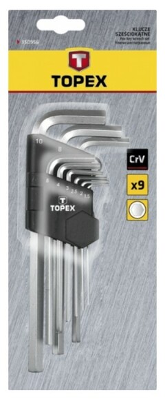 Ключі шестигранні, 9 шт. TOPEX (35D956) фото 2
