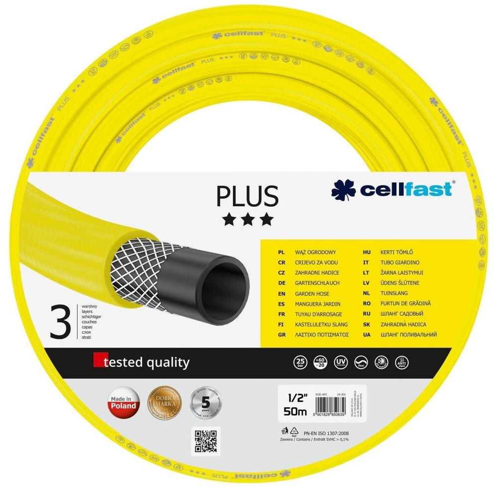 

Шланг садовый Cellfast PLUS 1/2'', 50 м (10-201)