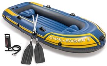 Трехместная надувная лодка Intex Challenger 3 Set (68370)