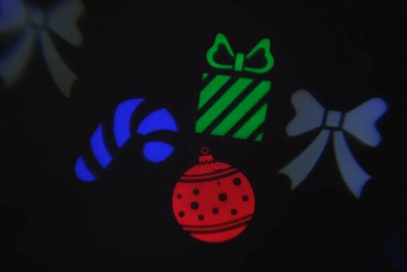 LED проектор Jumi Новогодние декорации, проекция Новогодний микс, разноцветная (5900410348110_3) изображение 4