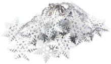 Світлодіодна гірлянда-нитка Devilon сніжинки, 4 м, 20 л, 3AA батарейки, теплий білий, IP20 (652419)