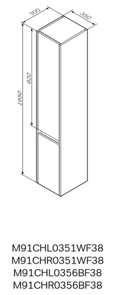 Шкаф-пенал подвесной AM.PM GEM S, левый, 35 см, M91CHL0351WF38 изображение 5