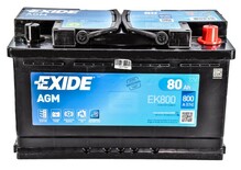 Аккумулятор EXIDE EK800 (Start-Stop AGM) (аналолг EK820), 80Ah/800A