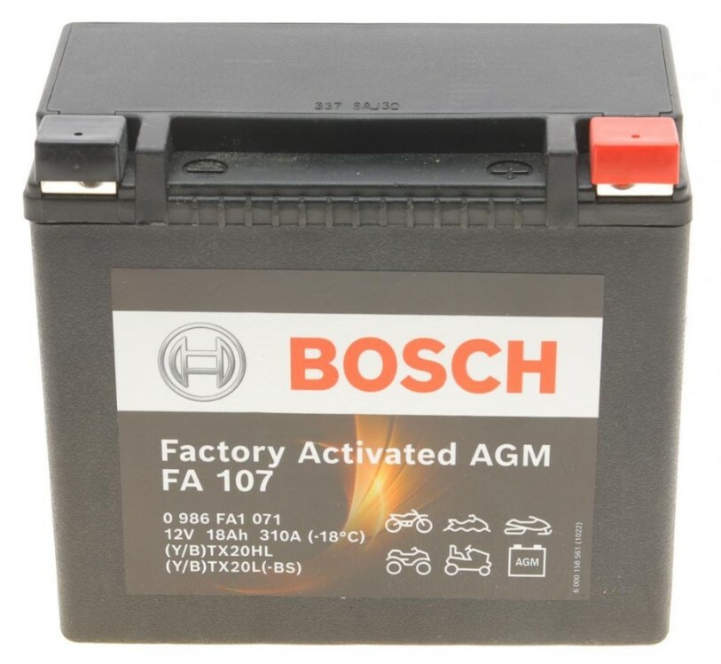 

Мото аккумулятор Bosch 6СТ-18 АзЕ (0 986 FA1 071)