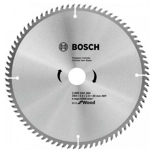 

Пильный диск Bosch ECO WO 254x30 80 зуб. (2608644384)