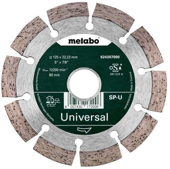 Алмазний відрізний диск Metabo, 125x22.23 мм (624296000)
