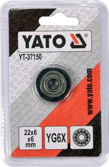 Ролик підшипниковий Yato YT-37150 для плиткорізу 22х6х6 мм фото 2