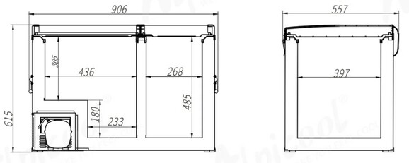 Компрессорный автохолодильник двухкамерный Alpicool BCD125 изображение 8