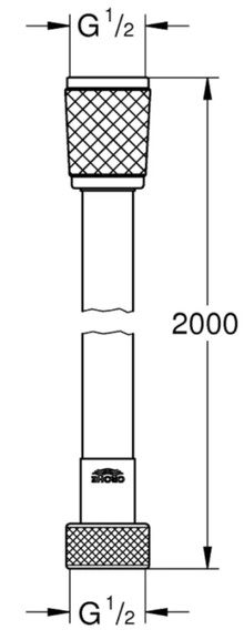 Шланг для душу Grohe Relexaflex, 2000 мм (28155001) (CV030556) фото 2