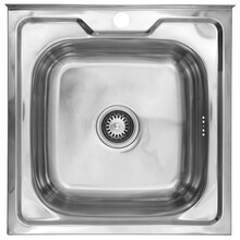 Кухонна мийка накладна Kroner KRP Polierte-5050, 0.6 мм (CV022816)
