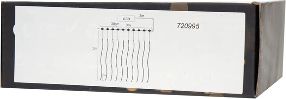 Светодиодная гирлянда-занавес Devilon, 3х3 м, 300 л, 8 режимов, разноцветный, USB, IP20 (720995) изображение 7