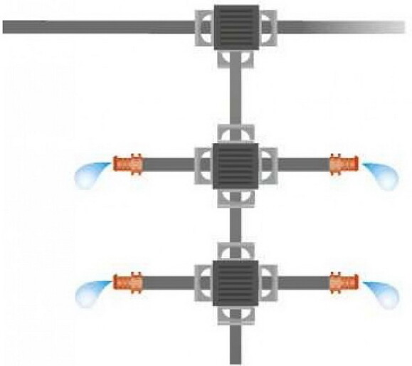 З'єднувач хрестоподібний Gardena Micro-Drip System для шлангів 13 мм, 2 шт (08339-29.000.00-UA) фото 3