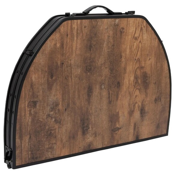 Стіл складаний Bo-Camp Woodbine Oval 100x70 см, Black/Wood look (1404185) (DAS302783) фото 8