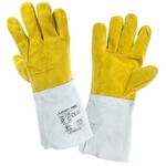 Перчатки защитные Lahti Pro сварщика 350мм (телячья кожа) желтые (L270411K)