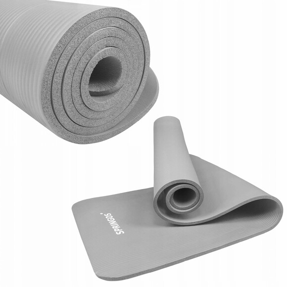 Коврик для йоги и фитнеса Springos NBR Grey 1 см (YG0032) изображение 5