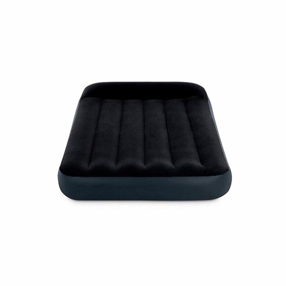 Полутороспальный надувной матрас Intex 137x191x25см Pillow Rest Classic Airbed + встроенный электронасос 220В (64148) изображение 2