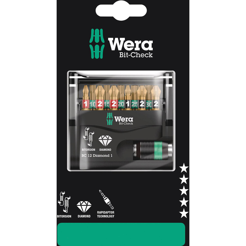 

Набор бит Wera Bit-Check 12 Diamond 1 SB (05136392001)