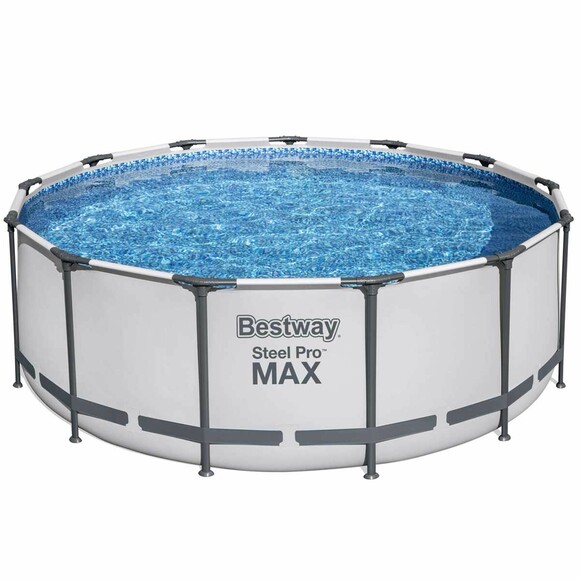 Каркасний басейн Bestway Steel Pro Max (396х122 см) з картриджним фільтром, сходами та захисним тентом (5618W)