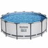 Каркасний басейн Bestway Steel Pro Max (396х122 см) з картриджним фільтром, сходами та захисним тентом (5618W)