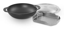 Сковорода ВОК Weber со вставкой-пароваркой и крышкой для Gourmet BBQ System, чугун (8856)