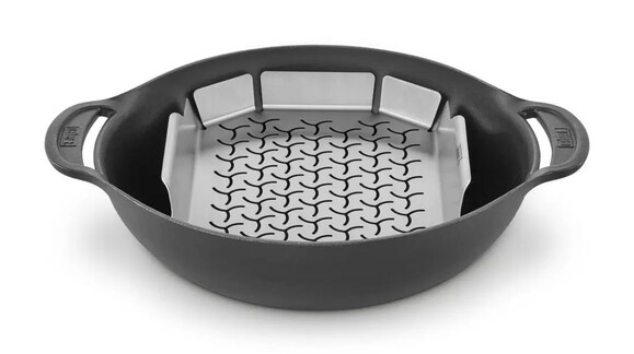Сковорода ВОК Weber со вставкой-пароваркой и крышкой для Gourmet BBQ System, чугун (8856) изображение 2