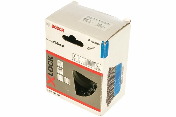 Щітка чашкова Bosch X-LOCK сталь, 75 мм, 0.35 мм (2608620726) фото 2