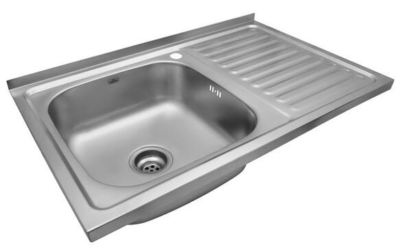 Кухонна мийка накладна Kroner KRP Satin-5080L, 0.8 мм (CV022820) фото 2